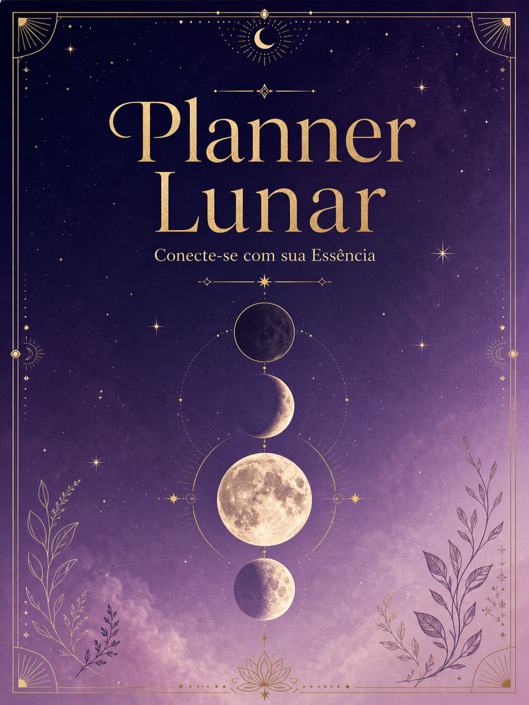 Capa do e-book: Planner Lunar — Conecte-se com sua Essência